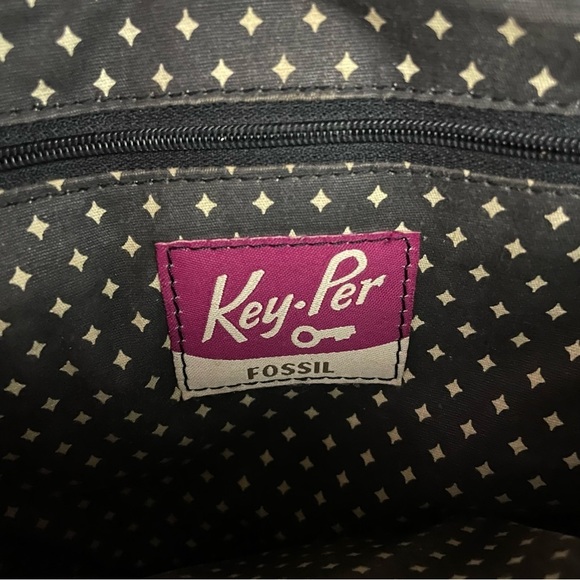 Fossil Keyper Leather Coated Crossbody Bag Floral Key-Per - Picture 4 of 8
